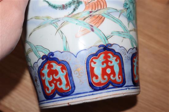A Japanese Imari carp vase Height